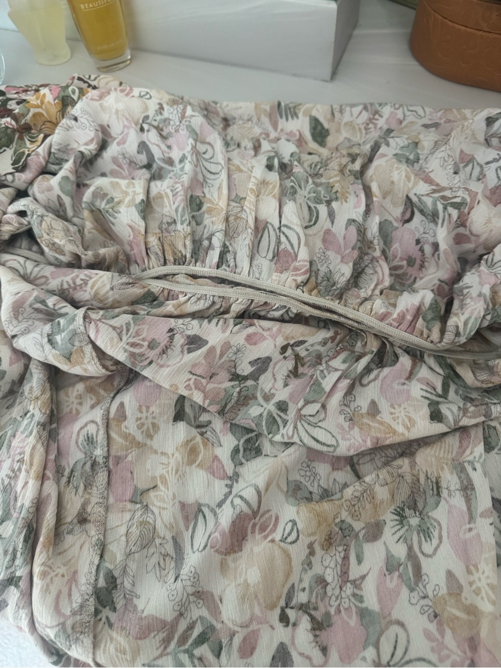 Sugar fox a California Company Floral Midi Dress in Pink, Mustard & Green US M - Picture 5 of 15
